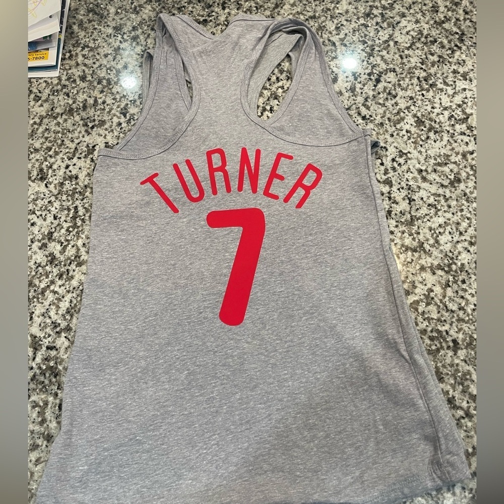 Phillies Women’s Custom Made Player Racerback Tank - Picture 3 of 4